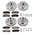 4-Wheel Set Power Stop&reg; K5589 Front and Rear Z23 Daily Carbon-Fiber Ceramic Brake Pad and Drilled & Slotted Rotor Kit