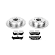 K5592 Rear Brake Disc and Pad Kit, Silver zinc-plated, Cross-drilled and Slotted, 5 Lugs, 285 mm, Carbon Fiber Ceramic, Z23 Evolution Sport Series