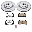 K5602-26 Front Brake Disc and Pad Kit, Cross-drilled and Slotted 5 Lugs 355.4 mm Carbon Fiber Ceramic Z26 Street Warrior Carbon-Fiber Ceramic Series