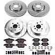 4-Wheel Set Power Stop&reg; K5616 Front and Rear Z23 Daily Carbon-Fiber Ceramic Brake Pad and Drilled & Slotted Rotor Kit