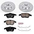 K5636 Front Brake Disc and Pad Kit, Silver zinc-plated, Cross-drilled and Slotted, 5 Lugs, 326 mm, Carbon Fiber Ceramic, Z23 Evolution Sport Series