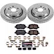 2017 Volvo XC60 - Rear Brake Disc and Pad Kit, Cross-drilled and Slotted, 5 Lugs, 302.2 mm, Carbon Fiber Ceramic, Z23 Evolution Sport Series