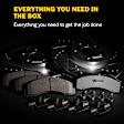 K5732-26 Rear Brake Disc and Pad Kit, Silver zinc-plated, Cross-drilled and Slotted, 5 Lugs, 327 mm, Carbon Fiber Ceramic, Z26 Street Warrior Carbon-Fiber Ceramic Series