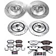 4-Wheel Set Power Stop&reg; K5746-26 Front and Rear Z26 Muscle Carbon-Fiber Ceramic Brake Pad and Drilled & Slotted Rotor Kit