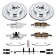 K5780-26 Front Brake Disc and Pad Kit, Cross-drilled and Slotted 4 Lugs 276 mm Carbon Fiber Ceramic Z26 Street Warrior Carbon-Fiber Ceramic Series
