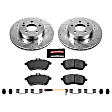K5790 Front Brake Disc and Pad Kit, Silver zinc-plated, Cross-drilled and Slotted, 5 Lugs, 295 mm, Carbon Fiber Ceramic, Z23 Evolution Sport Series