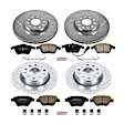 4-Wheel Set Power Stop&reg; K5803 Front and Rear Z23 Daily Carbon-Fiber Ceramic Brake Pad and Drilled & Slotted Rotor Kit
