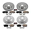 2012 Honda Crosstour - Brake Disc and Pad Kit, Cross-drilled and Slotted, 5 Lugs, 296 mm, Carbon Fiber Ceramic, FWD, 3.5L 6Cyl, Z23 Evolution Sport Series