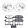 K5821-36 Front Brake Disc and Pad Kit, Silver zinc-plated, Cross-drilled and Slotted, 6 Lugs, 350 mm, Carbon Fiber Ceramic, Z36 Extreme Truck And Tow