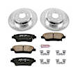 K5848 Rear Brake Disc and Pad Kit, Silver zinc-plated, Cross-drilled and Slotted, 5 Lugs, 314 mm, Carbon Fiber Ceramic, Z23 Evolution Sport Series