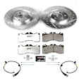 K5849-26 Front Brake Disc and Pad Kit, Cross-drilled and Slotted, 5 Lugs, 380 mm, Carbon Fiber Ceramic, Z26 Street Warrior Carbon-Fiber Ceramic Series