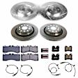 4-Wheel Set Power Stop&reg; K5850 Front and Rear Z23 Daily Carbon-Fiber Ceramic Brake Pad and Drilled & Slotted Rotor Kit