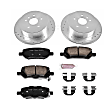 K5867 Rear Brake Disc and Pad Kit, Cross-drilled and Slotted 5 Lugs 298 mm Carbon Fiber Ceramic Z23 Evolution Sport Series