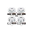 4-Wheel Set Power Stop&reg; K5874-36 Front and Rear Z36 Truck Carbon-Fiber Ceramic Brake Pad and Drilled & Slotted Rotor Kit