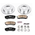 K5875 Rear Brake Disc and Pad Kit, Silver zinc-plated, Cross-drilled and Slotted, 6 Lugs, 312.17 mm, Carbon Fiber Ceramic, Z23 Evolution Sport Series