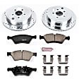 K5883 Rear Brake Disc and Pad Kit, Cross-drilled and Slotted 5 Lugs 289.8 mm Carbon Fiber Ceramic Z23 Evolution Sport Series