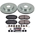 K5886 Front Brake Disc and Pad Kit, Silver zinc-plated, Cross-drilled and Slotted, 5 Lugs, 294.6 mm, Carbon Fiber Ceramic, Z23 Evolution Sport Series
