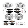 4-Wheel Set Power Stop&reg; K591 Front and Rear Z23 Daily Carbon-Fiber Ceramic Brake Pad and Drilled & Slotted Rotor Kit