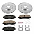 K5939 Front Brake Disc and Pad Kit, Silver zinc-plated, Cross-drilled and Slotted, 5 Lugs, 319.8 mm, Carbon Fiber Ceramic, Z23 Evolution Sport Series