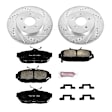 K5941 Rear Brake Disc and Pad Kit, Silver zinc-plated, Cross-drilled and Slotted, 5 Lugs, 300 mm, Carbon Fiber Ceramic, Z23 Evolution Sport Series