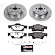 K5950-36 Rear Brake Disc and Pad Kit, Cross-drilled and Slotted, 5 Lugs, Carbon Fiber Ceramic, Solid Rear Rotors, Z36 Extreme Truck And Tow