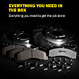 K5959-36 Front Brake Disc and Pad Kit, Silver zinc-plated, Cross-drilled and Slotted, 5 Lugs, 330 mm, Carbon Fiber Ceramic, Z36 Extreme Truck And Tow