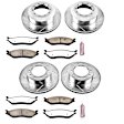 4-Wheel Set Power Stop&reg; K5965-36 Front and Rear Z36 Truck Carbon-Fiber Ceramic Brake Pad and Drilled & Slotted Rotor Kit