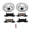 K5979 Rear Brake Disc and Pad Kit, Cross-drilled and Slotted 5 Lugs 329.8 mm Carbon Fiber Ceramic Z23 Evolution Sport Series