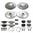 4-Wheel Set Power Stop&reg; K6029 Front and Rear Z23 Daily Carbon-Fiber Ceramic Brake Pad and Drilled & Slotted Rotor Kit