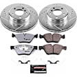 K6032-26 Front Brake Disc and Pad Kit, Silver zinc-plated, Cross-drilled and Slotted, 5 Lugs, 329.9 mm, Carbon Fiber Ceramic, Z26 Street Warrior Carbon-Fiber Ceramic Series