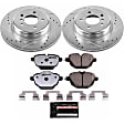 K6034-26 Rear Brake Disc and Pad Kit, Cross-drilled and Slotted 5 Lugs 330.3 mm Carbon Fiber Ceramic Z26 Street Warrior Carbon-Fiber Ceramic Series