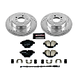 K6034 Rear Brake Disc and Pad Kit, Silver zinc-plated, Cross-drilled and Slotted, 5 Lugs, 330.3 mm, Carbon Fiber Ceramic, Z23 Evolution Sport Series