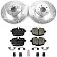 K6037 Rear Brake Disc and Pad Kit, Cross-drilled and Slotted 5 Lugs 344.9 mm Carbon Fiber Ceramic Z23 Evolution Sport Series