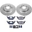 2014 Volkswagen Jetta - Front Brake Disc and Pad Kit, Silver zinc-plated, Cross-drilled and Slotted, 5 Lugs, 279.9 mm, Carbon Fiber Ceramic, engdesig: CBPA, Naturally Aspirated, 2.0L 4Cyl, Z23 Evolution Sport Series