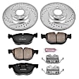 K6064 Front Brake Disc and Pad Kit, Cross-drilled and Slotted 5 Lugs 332 mm Carbon Fiber Ceramic Z23 Evolution Sport Series