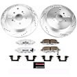 K6100-26 Rear Brake Disc and Pad Kit, Cross-drilled and Slotted 5 Lugs 308 mm Carbon Fiber Ceramic Z26 Street Warrior Carbon-Fiber Ceramic Series