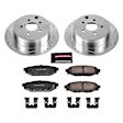 K6107 Rear Brake Disc and Pad Kit, Silver zinc-plated, Cross-drilled and Slotted, 5 Lugs, 274 mm, Carbon Fiber Ceramic, Z23 Evolution Sport Series