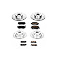 4-Wheel Set Power Stop&reg; K6109 Front and Rear Z23 Daily Carbon-Fiber Ceramic Brake Pad and Drilled & Slotted Rotor Kit