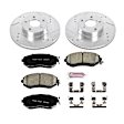 K6111 Front Brake Disc and Pad Kit, Cross-drilled and Slotted 5 Lugs 277 mm Carbon Fiber Ceramic Z23 Evolution Sport Series