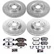 4-Wheel Set Power Stop&reg; K6141-26 Front and Rear Z26 Muscle Carbon-Fiber Ceramic Brake Pad and Drilled & Slotted Rotor Kit