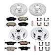 4-Wheel Set Power Stop&reg; K6164 Front and Rear Z23 Daily Carbon-Fiber Ceramic Brake Pad and Drilled & Slotted Rotor Kit