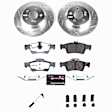 2006 Mercedes Benz S430 - Rear Brake Disc and Pad Kit, Cross-drilled and Slotted, Carbon Fiber Ceramic, 4.3L 8Cyl, Z26 Street Warrior Carbon-Fiber Ceramic Series