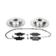 K6200 Rear Brake Disc and Pad Kit, Cross-drilled and Slotted 5 Lugs 299.7 mm Carbon Fiber Ceramic Z23 Evolution Sport Series