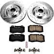 K6205 Front Brake Disc and Pad Kit, Cross-drilled and Slotted 5 Lugs 345 mm Carbon Fiber Ceramic Z23 Evolution Sport Series