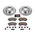 2024 Mercedes Benz Sprinter 2500 - Front Brake Disc and Pad Kit, Silver zinc-plated, Cross-drilled and Slotted, 6 Lugs, 300 mm, Carbon Fiber Ceramic, RWD, 2.0L 4Cyl, Z36 Extreme Truck And Tow