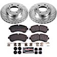 2024 Mercedes Benz Sprinter 2500 - Front Brake Disc and Pad Kit, Cross-drilled and Slotted, 6 Lugs, 300 mm, Carbon Fiber Ceramic, RWD, 2.0L 4Cyl, Z23 Evolution Sport Series