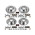 2018 Mercedes Benz Sprinter 2500 - Front and Rear Brake Disc and Pad Kit, Cross-drilled and Slotted, 6 Lugs, 298 mm, Carbon Fiber Ceramic, Z36 Extreme Truck And Tow