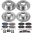 2016 Mercedes Benz Sprinter 2500 - Front and Rear Brake Disc and Pad Kit, Cross-drilled and Slotted, 6 Lugs, 298 mm, Carbon Fiber Ceramic, 3.0L 6Cyl, Z23 Evolution Sport Series