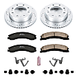 K6258 Front Brake Disc and Pad Kit, Silver zinc-plated, Cross-drilled and Slotted, 8 Lugs, 355 mm, Carbon Fiber Ceramic, Z23 Evolution Sport Series