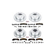 2017 Chevrolet Silverado 3500 HD - Front and Rear Brake Disc and Pad Kit, Silver zinc-plated, Cross-drilled and Slotted, 8 Lugs, Front-360 mm/Rear-355 mm, Carbon Fiber Ceramic, Models With Single Rear Wheels, 6.6L 8Cyl, Z36 Extreme Truck And Tow